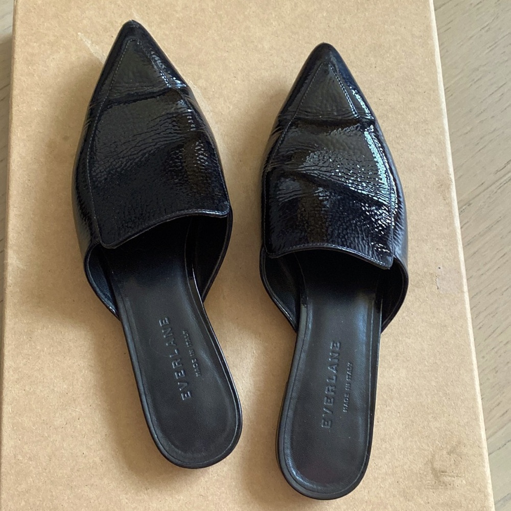 Everlane Patent Leather Mules